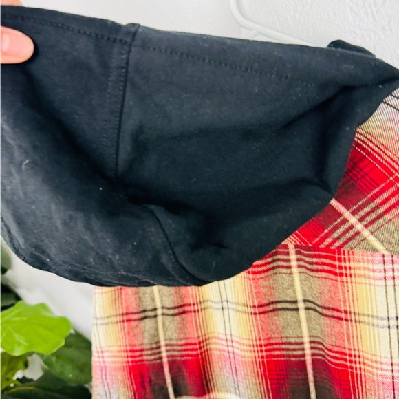 NEW Legendary Outfitters Men's Hooded Plaid Shirt Jacket Black & Tan Red - Picture 3 of 10
